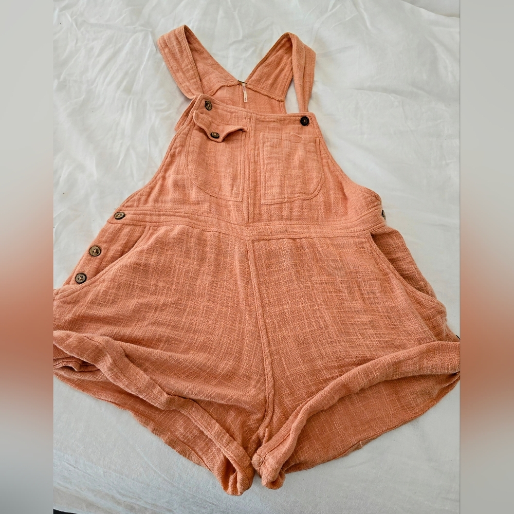 Free People Relaxed Fit Overalls Romper Sz S